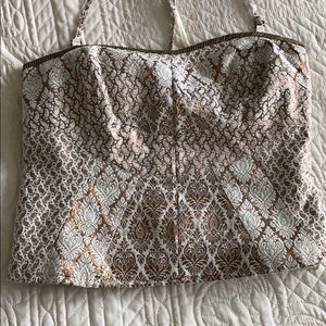 Free People Metallic Crop Top
